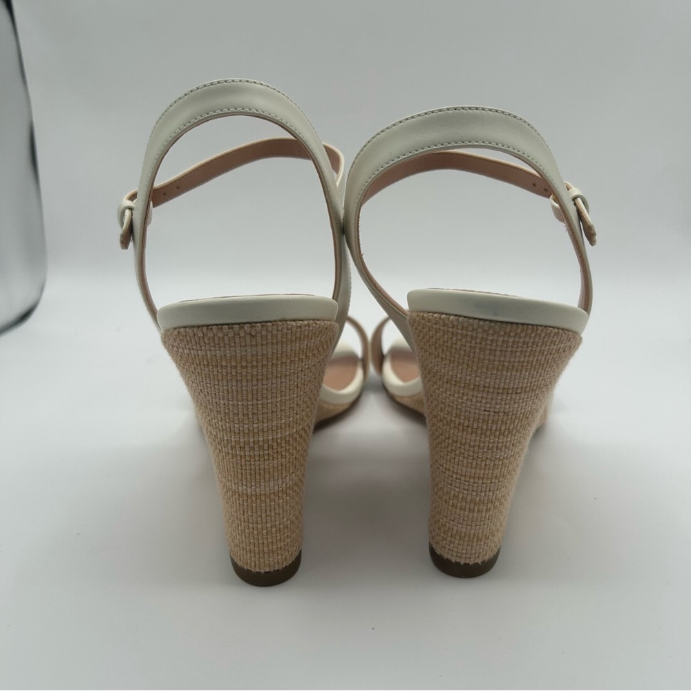 New Cole haan Womens Josie wedge sandal pump, ivory leather 10 B - Picture 3 of 10